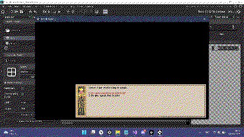A dithered Gamemaker screenshot, with a test dialogue interface visible. It is loosely inspired by illuminated manuscripts.